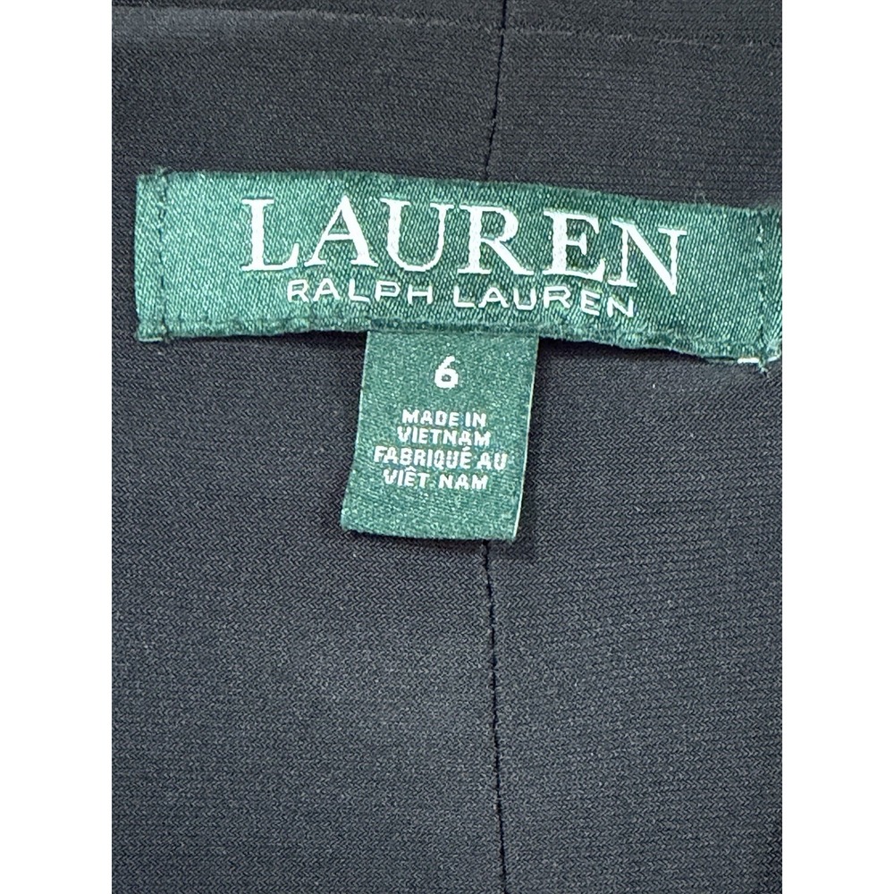 Lauren Ralph Lauren Leopard Print Faux Wrap Ruched Sheath Dress Women's 6 - Picture 2 of 9